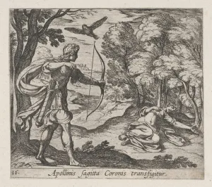Plate 16 Apollo Killing Coronis Appolinis sagitta Coronis transfigitur Plate 16 Apollo Killing Coronis Appolinis sagitta Coronis transfigitur