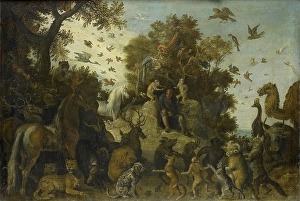 poet crowned two apes feast animals poet Orpheus poet crowned two apes feast animals poet Orpheus