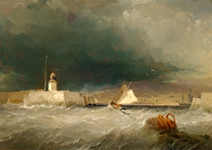 Port on a Stormy Day Signed and dated, lower left: G Port on a Stormy Day Signed and dated, lower left: G