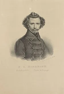 Portrait Barend Cornelis Koekkoek subject turned Portrait Barend Cornelis Koekkoek subject turned