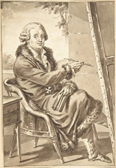 Portrait Cavaliere Pompeo Batoni n.d Brush brown wash Portrait Cavaliere Pompeo Batoni n.d Brush brown wash