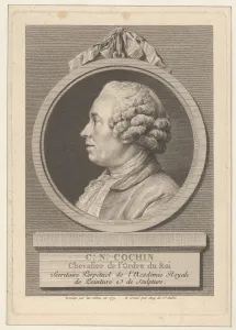 Portrait Charles-Nicolas Cochin II 1771 Etching Portrait Charles-Nicolas Cochin II 1771 Etching
