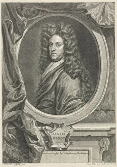 Portrait Daniel Marot oval frame Dutch architect Portrait Daniel Marot oval frame Dutch architect