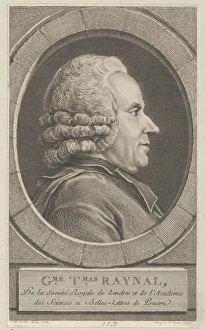 Portrait Guillaume-Thomas Raynal 1773 Etching Portrait Guillaume-Thomas Raynal 1773 Etching
