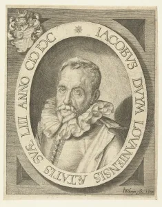 Portrait of Jacob Duym at the age of 53, Jacob de Gheyn II, Bonaventura Vulcanius, 1600 Portrait of Jacob Duym at the age of 53, Jacob de Gheyn II, Bonaventura Vulcanius, 1600