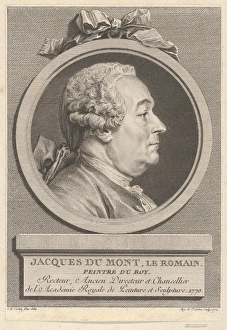 Portrait Jacques Du Mont Le Romain 1770 Etching Portrait Jacques Du Mont Le Romain 1770 Etching