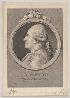 Portrait Jean-Baptiste-Marie Pierre 1775 Etching Portrait Jean-Baptiste-Marie Pierre 1775 Etching