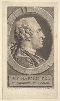 Portrait Jean-Francoise Marmontel 1765 Etching Portrait Jean-Francoise Marmontel 1765 Etching