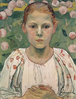 Portrait Kathe von Bach garden 1904 oil canvas Portrait Kathe von Bach garden 1904 oil canvas