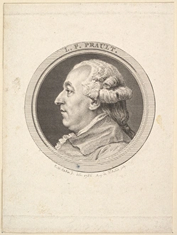 Portrait L F Prault 1787 Etching engraving third state Portrait L F Prault 1787 Etching engraving third state
