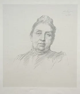 Portrait Madame Kemp Front View 3rd Plate Alphonse Legros Portrait Madame Kemp Front View 3rd Plate Alphonse Legros