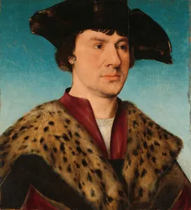 Portrait Man man cloak fur collar black hat head Portrait Man man cloak fur collar black hat head