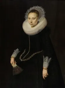 Portrait of Maria Overrijn van Schoterbosch, Wife of Dirck Corver, Cornelis van der Voort Portrait of Maria Overrijn van Schoterbosch, Wife of Dirck Corver, Cornelis van der Voort