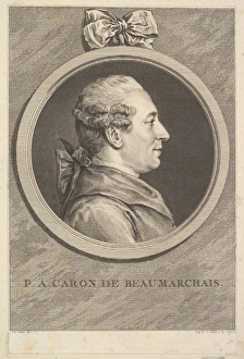 Portrait P Caron de Beaumarchais 1773 Etching Portrait P Caron de Beaumarchais 1773 Etching