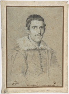Portrait Piermarino Bernabo 1618 Black chalk Portrait Piermarino Bernabo 1618 Black chalk