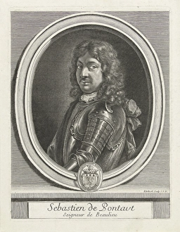 Portrait of Sebastien de Pontaut, Gerard Edelinck, Lodewijk XIV (King of France) Portrait of Sebastien de Pontaut, Gerard Edelinck, Lodewijk XIV (King of France)