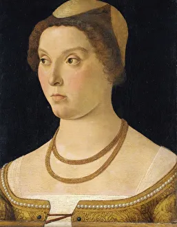Portrait Woman Bust double gold chain neck anonymous historical person portrayed Portrait Woman Bust double gold chain neck anonymous historical person portrayed