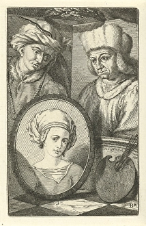 Portraits Hubert Jan Margaretha van Eyck Three numbered portraits Portraits Hubert Jan Margaretha van Eyck Three numbered portraits