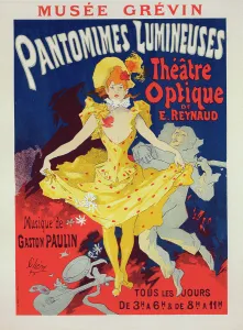 Poster for Musee Grevin, pantomimes lumineuses, Theatre Optique de E Poster for Musee Grevin, pantomimes lumineuses, Theatre Optique de E