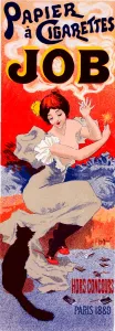 Poster for Papier a Cigarettes Job. Georges Meunier, 1869-1942, Renowned poster artist Poster for Papier a Cigarettes Job. Georges Meunier, 1869-1942, Renowned poster artist