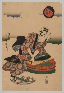 Preparing Bonita 1823-1880 Utagawa Kunisada Japanese Preparing Bonita 1823-1880 Utagawa Kunisada Japanese