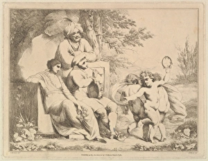 Three Putti Dancing Piper March 1 1780 Etching Three Putti Dancing Piper March 1 1780 Etching