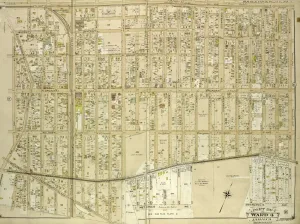 Woodhaven Gallery: Queens, Vol. 1, Double Page Plate No. 3; Part of Ward Four, Jamaica; Map bounded