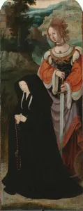 Raising Lazarus Inner Right Wing Triptych Female Donor Raising Lazarus Inner Right Wing Triptych Female Donor