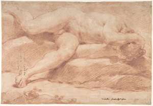 Reclining Male Nude recto Seated verso 1728-81 Reclining Male Nude recto Seated verso 1728-81