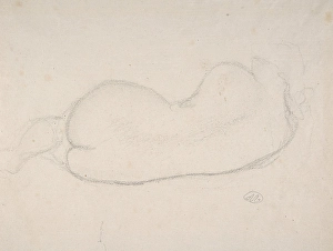 Reclining Nude Back View 1922 Graphite laid paper Reclining Nude Back View 1922 Graphite laid paper