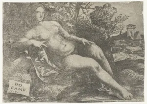 Reclining Venus in landscape, Domenico Campagnola, 1517 Reclining Venus in landscape, Domenico Campagnola, 1517