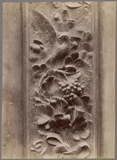 Italian Relief Sculpture with Bird, 1865-1885 Albumen Print