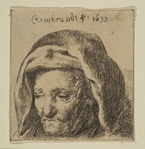 Rembrandt Mother Cloth Headress Looking Down Rembrandt Mother Cloth Headress Looking Down
