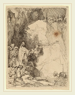 Rembrandt van Rijn (Dutch, 1606-1669), The Raising of Lazarus: Small Plate, 1642, etching Rembrandt van Rijn (Dutch, 1606-1669), The Raising of Lazarus: Small Plate, 1642, etching