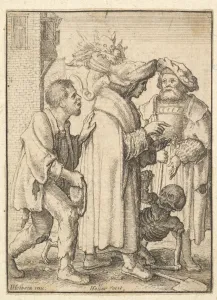 Hans Holbein the Younger Gallery: Rich Man Dance Death 1651 Etching second state