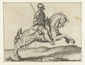Rider with drawn sword, Jacob de Gheyn (II), 1599 Rider with drawn sword, Jacob de Gheyn (II), 1599