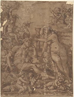 Rinaldo Armida 1566-1643 Pen brown ink brush Rinaldo Armida 1566-1643 Pen brown ink brush