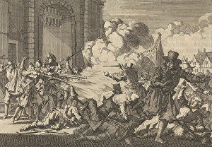 Riots in Rotterdam, following the capture of an Arminian preacher, 1621, The Netherlands Riots in Rotterdam, following the capture of an Arminian preacher, 1621, The Netherlands