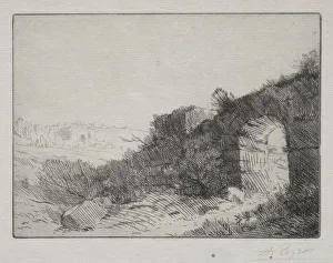 Roman Ruins Alphonse Legros French 1837-1911 Roman Ruins Alphonse Legros French 1837-1911