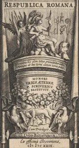 Rome crowned by Fame, Pieter Serwouters, Bonaventura Elzevier, Abraham Elzevier (I), 1629 Rome crowned by Fame, Pieter Serwouters, Bonaventura Elzevier, Abraham Elzevier (I), 1629