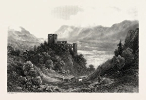 Ruins of the Brunnenburg, near Meran, Merano, South Tyrol, Italy, 19th century engraving Ruins of the Brunnenburg, near Meran, Merano, South Tyrol, Italy, 19th century engraving