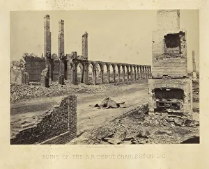 Ruins Railroad Depot Charleston South Carolina Ruins Railroad Depot Charleston South Carolina