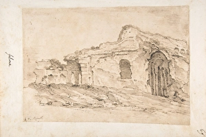 Ruins Roman Arena Pozzuoli 1607-56 Pen brown ink Ruins Roman Arena Pozzuoli 1607-56 Pen brown ink