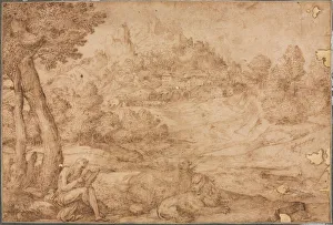 Saint Jerome Landscape 1530 Domenico Campagnola Saint Jerome Landscape 1530 Domenico Campagnola