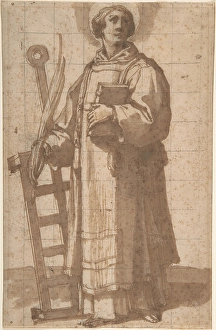 Saint Lawrence 1619 Pen brown ink wash squaring Saint Lawrence 1619 Pen brown ink wash squaring