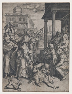 Saint Paul raising Patroclus ground surrounded Saint Paul raising Patroclus ground surrounded