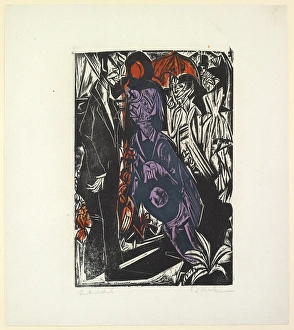 sale shadow 1915 color woodcut blotter paper