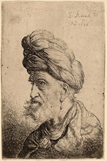 Salomon Koninck (Dutch, 1609 - 1656), Bust of a Man with a Turban Facing Left, 1638 Salomon Koninck (Dutch, 1609 - 1656), Bust of a Man with a Turban Facing Left, 1638