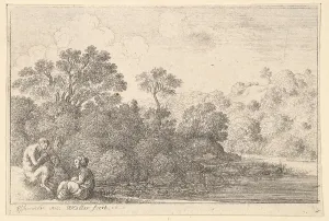 Satyr two nymphs 1646 Etching state Plate 2 5/8 Satyr two nymphs 1646 Etching state Plate 2 5/8