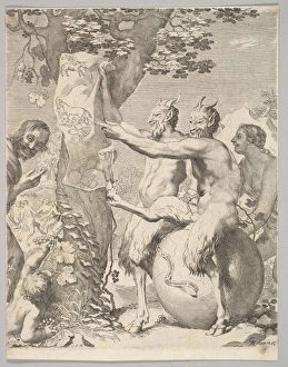 Satyrs 1645 Engraving third state three BN plate Satyrs 1645 Engraving third state three BN plate